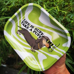 Versatile Abstract Metal Serving Tray